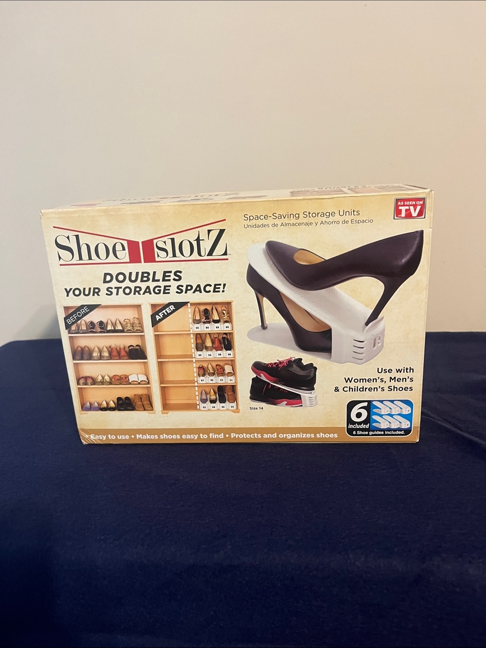 Space-Saving Shoe Organizers - White (6 Pack)